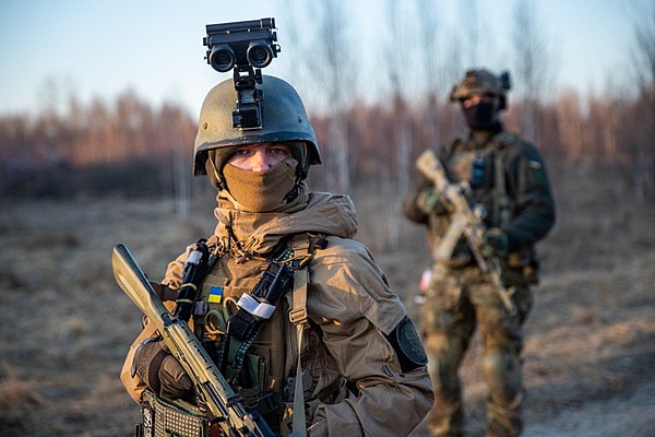 Soldiers of the National Guard of Ukraine in 2022.