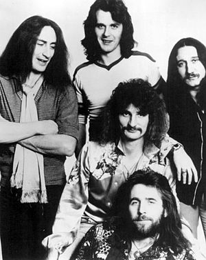 Publicity photo of the musical group Uriah Heep.