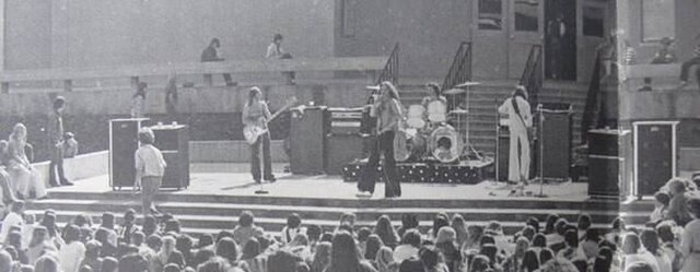 Van Halen performing at La Cañada High School in 1975.