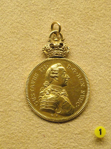 File:Vasa medal, gold, Sweden, awarded to Johan Sederholm 1722-1805, Helsinki burgher - National Museum of Finland - DSC04160.JPG