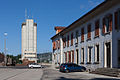 s Silo un der Bahnhof