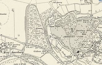 House and park on a 1901 map Vespacians Camp Wiltshire.jpg