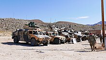 US Army vehicles visually modified for OPFOR training at Fort Irwin Vismod vehicles at Fort Irwin.jpg