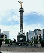 Vista de frente del Monumento a la Independencia.