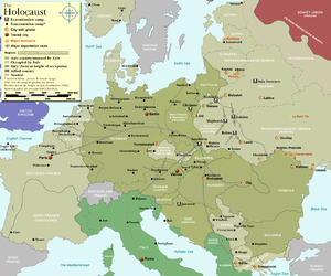 Concentration-camp network in Nazi-occupied Europe