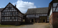 English: Half-timbered building (former mill) in Wartenberg, Landenhausen, An der Erlenmuehle 7, Hesse, Germany.