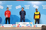 Deutsch: Gewichtheben bei den Olympischen Jugendspielen 2018; Tag 2, 10. Oktober 2018; Jungen 62 kg English: Weightlifting at the 2018 Summer Youth Olympics at 8 October 2018 – Boys' 62 kg