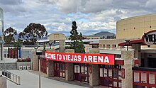 The main entrance to Viejas Arena Welcome to Viejas Arena - 4 Apr 2024.jpg