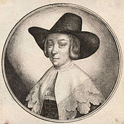 Woman with high crowned hat