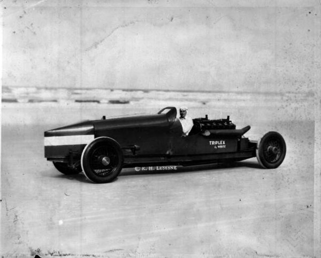 The White Triplex in 1928, driven by Ray Keech