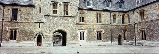 Winchester College courtyard and learned duck - geograph.org.uk - 45847.jpg
