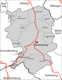 Ortsteile von Winterberg