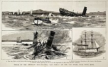 Wreck of the American Mail-Steamer, San Pablo, on the Tan Rocks, near Hong Kong, where Constance came to the rescue. The Graphic 1888 Wreck of the American Mail-Steamer, 'San Pablo,' on the Tan Rocks, near Hong Kong - The Graphic 1888.jpg