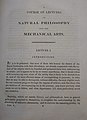 Титульный лист первого тома Курса лекций по естественной философии и механическим искусствам (1807 г.)