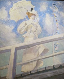 Femme en blanc, huile sur toile, Moscou, musée Pouchkine.