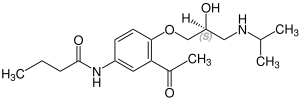 (S) -Acebutolol Structural Formula V1.svg