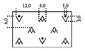 Условное обозначение «Породы метасоматические — твейтозиты» из Таблицы 41 из ГОСТ 2.857—75