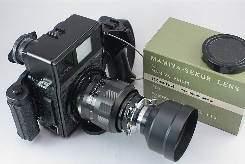 File:0570 Mamiya Universal Super 23 150mm f5.6 lens in box (9124305418).jpg