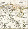 1771 Mappa ta' Tonkin u Cochinchina minn Rigobert Bonne (1727–1794).