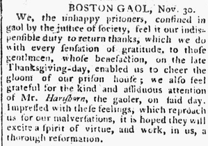 Boston Gaol, 1799