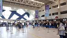 Interior del aeropuerto en abril de 2018