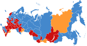 Партии, занявшие вторые места в субъектах РФ.