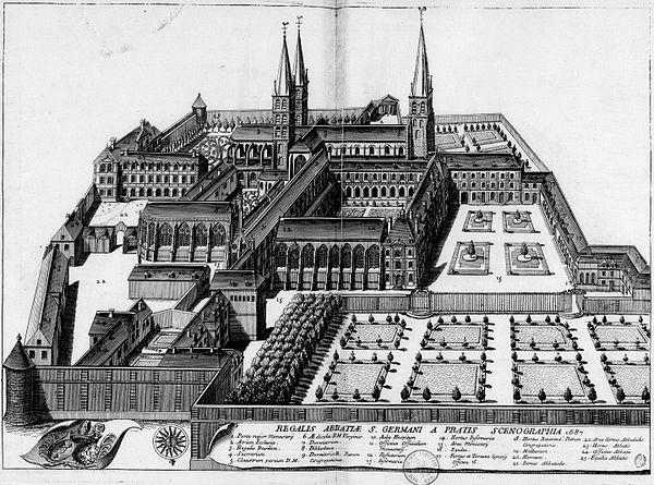 The Abbey of Saint‑Germain‑des‑Prés c. 1687