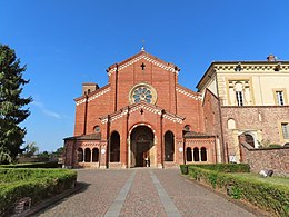 Abbazia di Santa Maria della Colomba (Chiaravalle della Colomba, Alseno) - facciata della basilica 2 2022-07-14.jpg
