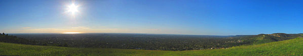 Panoramic view of the Adelaide plain from Mount Osmond Adelaide panorama wiki.jpg