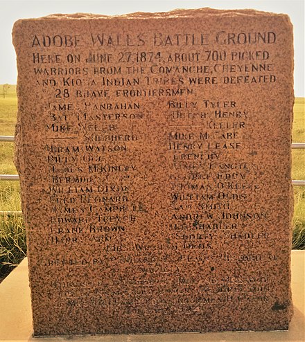ADOBE WALLS TEXAS FIGHT Indians vs Buffalo Hunters STORY OF AMERICA CARD