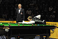 Deutsch: Bild aufgenommen in Berlin während des German Masters im Snooker 2013. Ali Carter und Jan Verhaas. English: Picture taken in Berlin during the Snooker German Masters in 2013. Ali Carter and Jan Verhaas.