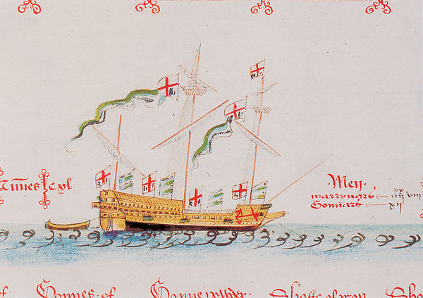 The Lyon, Wynter's flagship in 1560, from the Anthony Roll of 1547