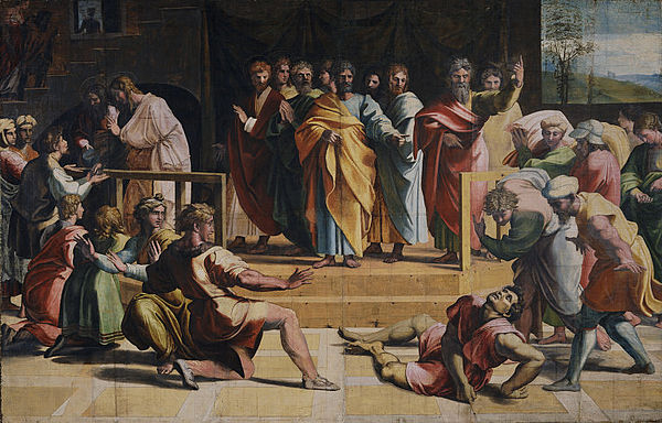 The Death of Ananias, by Raphael