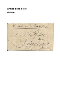 Lettre d'Henry Vielfaure, un soldat de l'armée de la Loire, à sa famille - 1871.