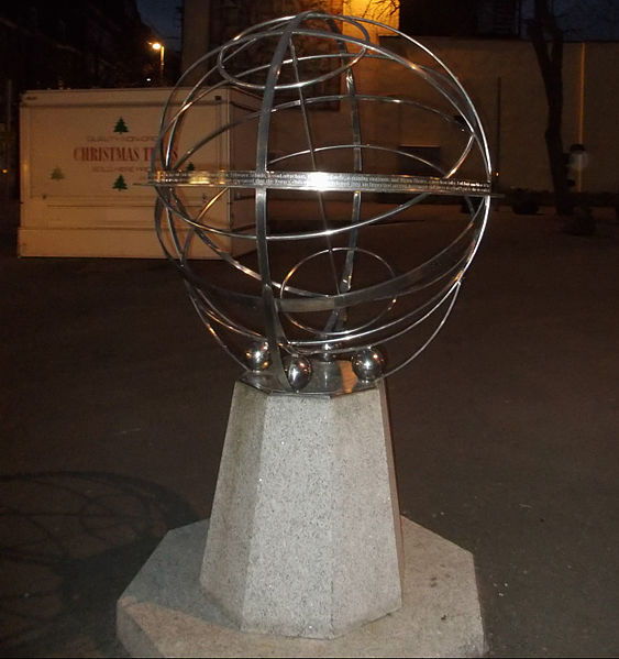 File:Armillary by night, High Street, SUTTON, Surrey, Greater London.jpg