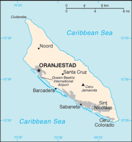 Kaart van Aruba
