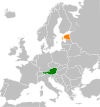 Location map for Austria and Estonia.