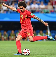 Axel Witsel playing for Belgium during the 2018 FIFA World Cup