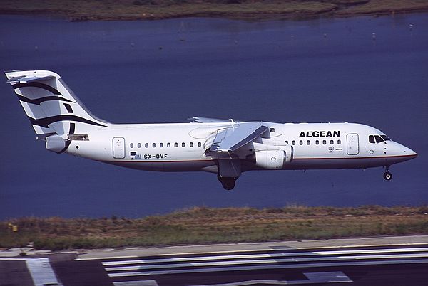 Aegean Airlines used BAe Avro RJ100s between 1999–2011