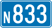 Miniatuur voor N833 (België)