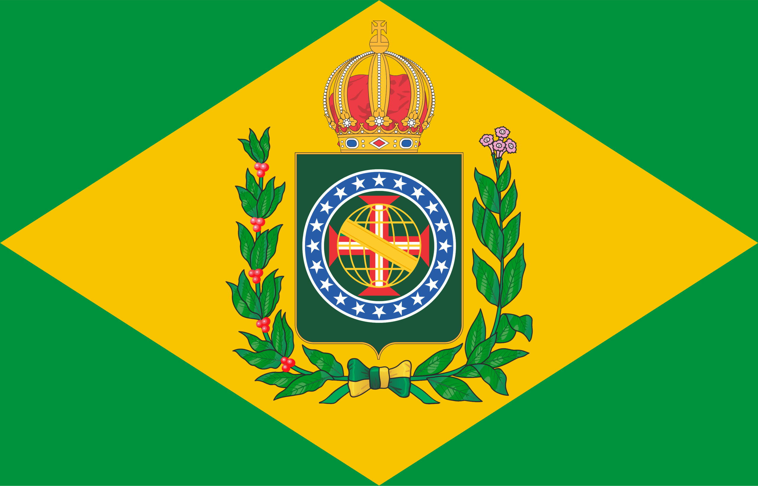 Fayl:Bandeira do Império do Brasil com nó e cores corretos.png