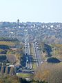 Français : Route nationale 10 et Barbezieux, vue de Nonaville vers le sud, Charente, France