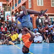 Bboy DanceMachine at the Breakfast Jam finals in Kampala, Uganda on November 19, 2016 Bboy DanceMachine.jpg