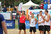 Deutsch: Beachhandball Europameisterschaften 2019 (Beach handball Euro); Tag 6: 7. Juli 2019 – Männerfinale, Dänemark-Norwegen 2:0 (25:18, 19:16) English: Beach handball Euro; Day 6: 7 July 2019 – Men's Final – Denmark-Norway 2:0 (25:18, 19:16)