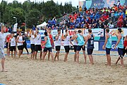 Deutsch: Beachhandball Europameisterschaften 2019 (Beach handball Euro); Tag 6: 7. Juli 2019 – Männerfinale, Dänemark-Norwegen 2:0 (25:18, 19:16) English: Beach handball Euro; Day 6: 7 July 2019 – Men's Final – Denmark-Norway 2:0 (25:18, 19:16)