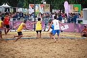 Deutsch: Beachhandball bei den Olympischen Jugendspielen 2018; Tag 6, 12. Oktober 2018; Jungen, Hauptrundenspiel – Thailand-Kroatien 2:0 English: Beach handball at the 2018 Summer Youth Olympics at 12 October 2018 – Boys Main Round – Thailand-Croatia 2:0