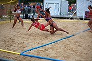 Deutsch: Beachhandball bei den Olympischen Jugendspielen 2018; Tag 5, 10. November 2018; Mädchen, Platzierungsrunde - Amerikanisch-Samoa-Türkei 0:2 English: Beach handball at the 2018 Summer Youth Olympics at 11 October 2018 – Girls Consolation Round – American Samoa-Turkey 0:2