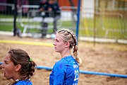 Deutsch: Beachhandball bei den Olympischen Jugendspielen 2018; Tag 6, 11. Oktober 2018; Mädchen, Platzierungsspiel um Platz 7 - Russland-Venezuela 2:0 English: Beach handball at the 2018 Summer Youth Olympics at 11 October 2018 – Girl's Placement Match 7-8 – Russia-Venezuela 2:0