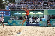 Deutsch: Beachvolleyball bei den Olympischen Jugendspielen 2018; Tag 11, 17. Oktober 2018; Jungen,Finale – Niederlande (Matthew Immers/Yorick de Groot)-Schweden (David Åhman/Jonatan Hellvig) 0:2 (20–22/15–21) English: Beach volleyball at the 2018 Summer Youth Olympics at 17 October 2018 – Final – Netherlands (Matthew Immers/Yorick de Groot)-Sweden (David Åhman/Jonatan Hellvig) 0:2 (20–22/15–21)