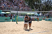 Deutsch: Beachvolleyball bei den Olympischen Jugendspielen 2018; Tag 11, 17. Oktober 2018; Jungen, Spiel um Platz 3 – Argentinien-Ungarn 2:0 (21–15/21–15) English: Beach volleyball at the 2018 Summer Youth Olympics at 17 October 2018 – Bronze Medal Match – Argentina-Hungary 2:0 (21–15/21–15)